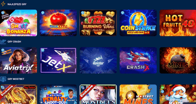 Najlepsze gry w kasynie Mostbet